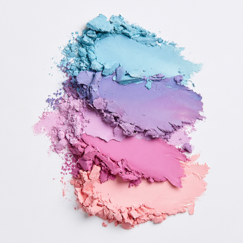 makeup color palette warm peaches and pinks to cooler purple and blues